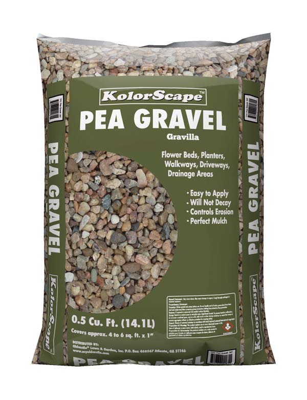 Image of a bag of KolorScape pea gravel